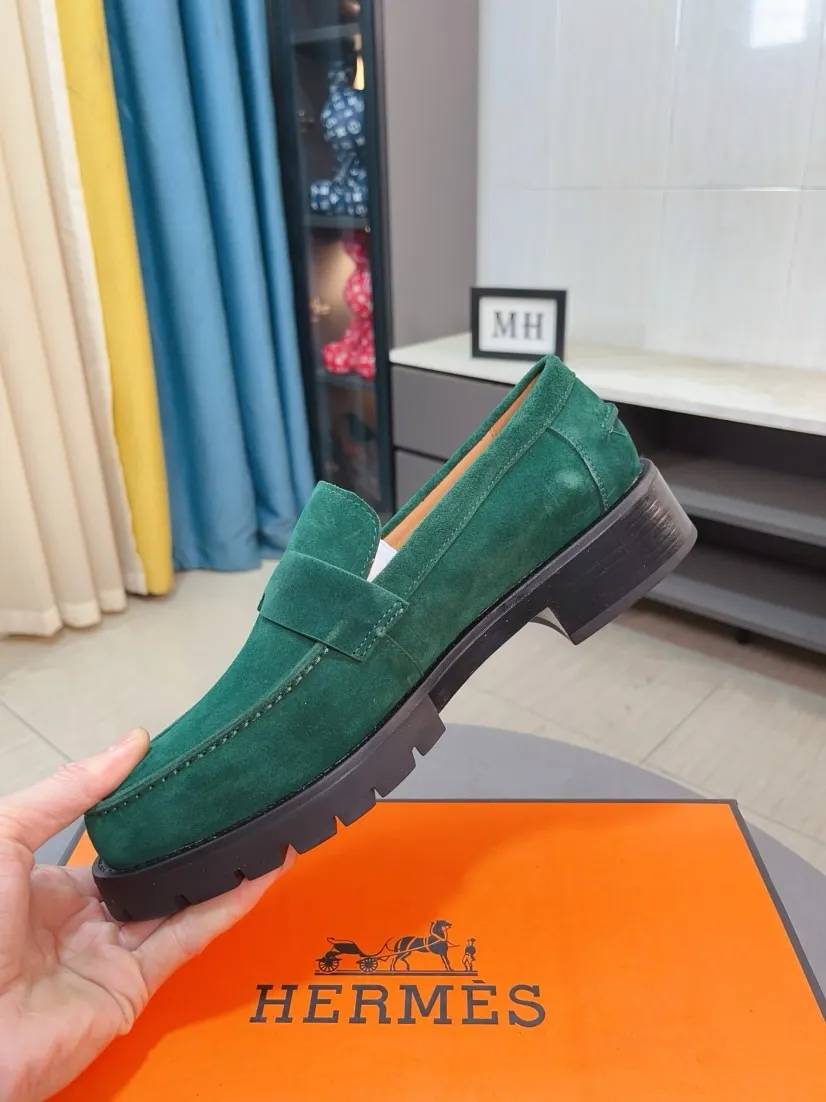Men's shoes 💰458🌹🌹Niuli "HERMES" Hermès business leather shoes, original factory configuration, original imported frosted cowhide upper + luxury hardware logo + fully imported original customized cowhide lining, sole: rubber wear-resistant outsole, difficult craftsmanship, original factory follow-up goods, 🔍🔍high quality code number: 38-44 45 can be customized